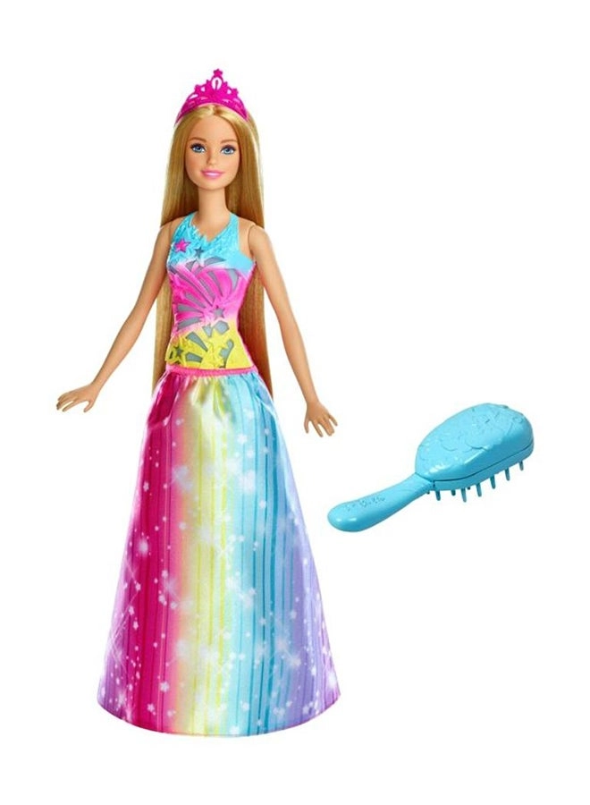Barbie Dreamtopia Brush N Sparkle Princess Fashion Doll - Plastic Multicolour Ages 3+