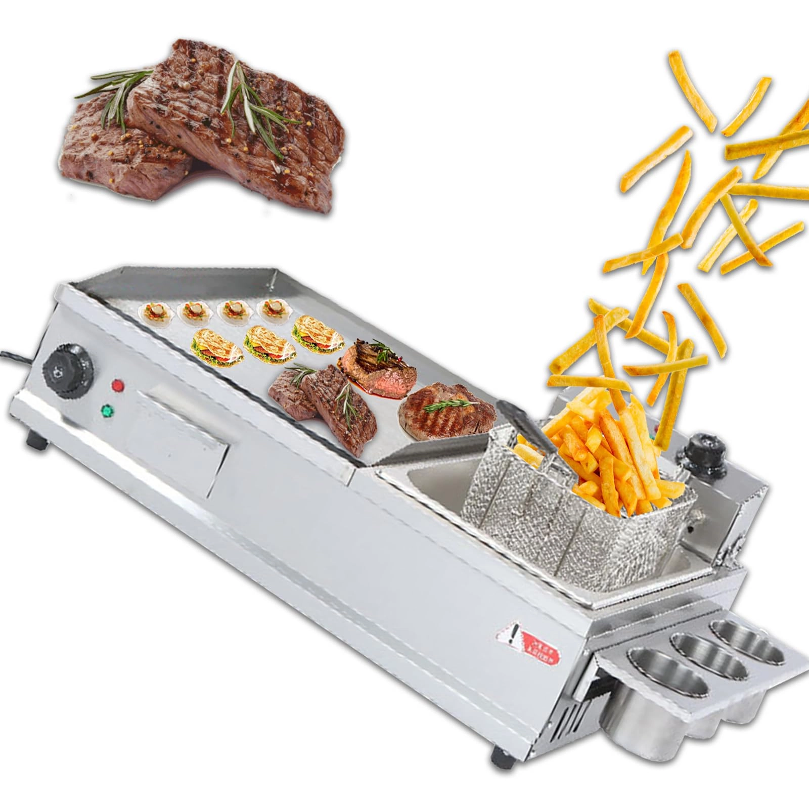 Electric Griddle - 35 x 40cm Deep Fryer