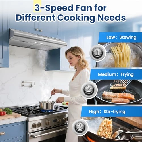 Under Cabinet Range Hood - 280 CFM 24 inch