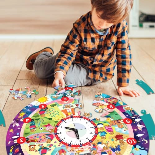 Busy Bear's Day Tell The Time Puzzle - 3-5 37 pieces