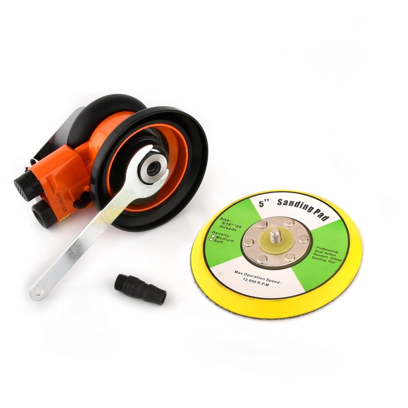 Air Random Obrital Sander - 5" Dual Action Hook and Loop