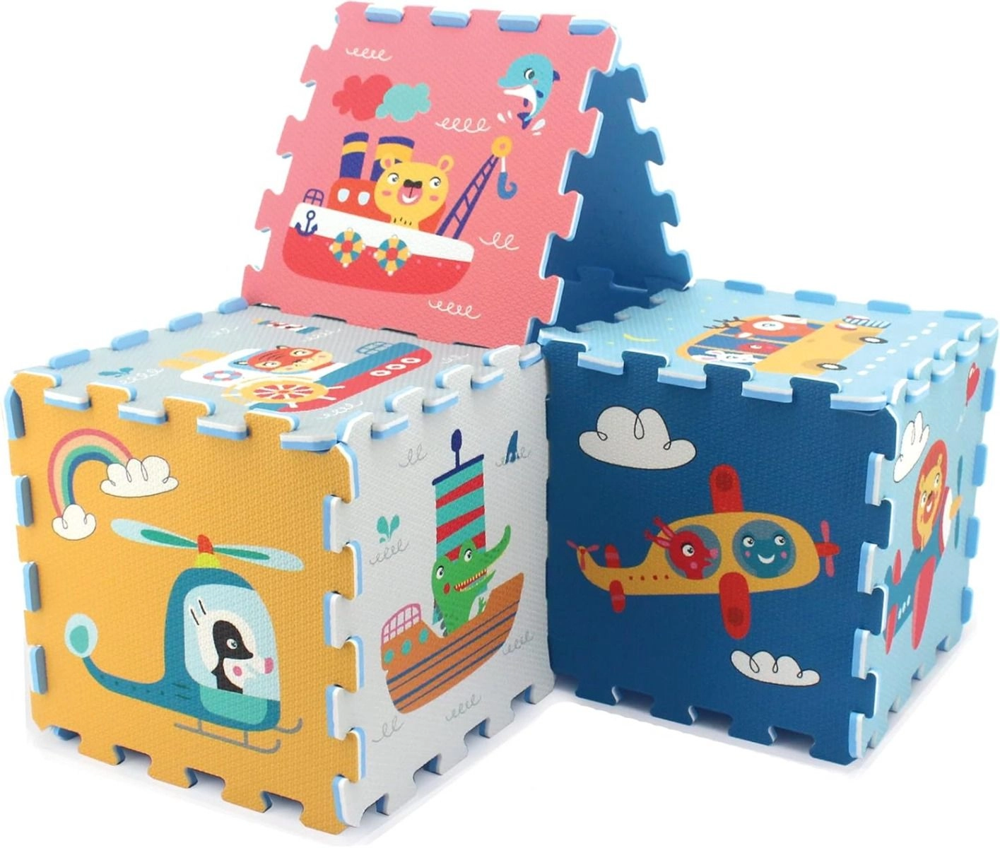 Transportation And Animals Puzzle Mat - 10 Months 9 pieces