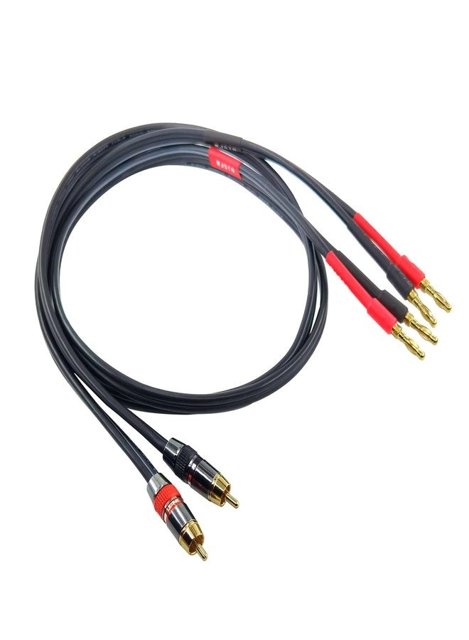 WJSTN Banana Plug to RCA Speaker Cable - 6FT Pack