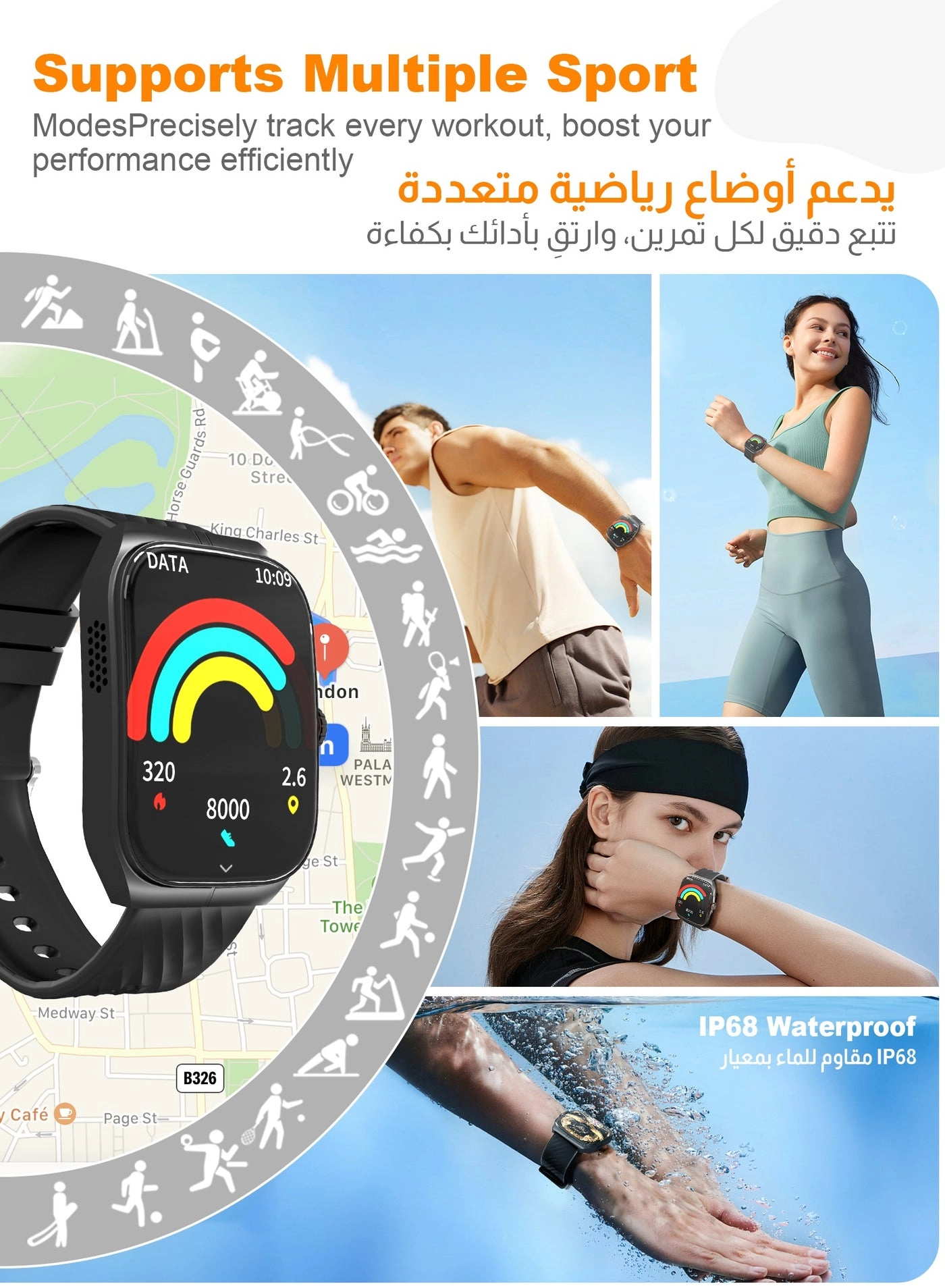 Ultra Smart Watch Zinc Alloy Vacuum Plating