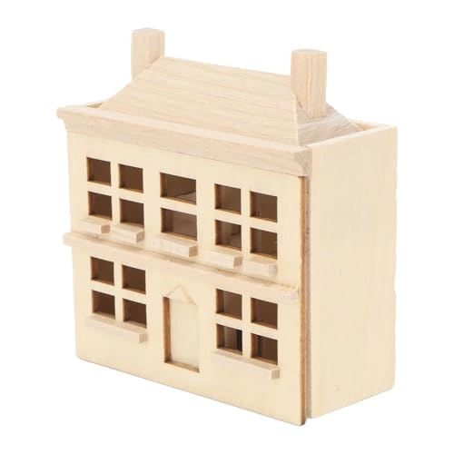 Miniature Dollhouse Villa House - 1:12 birch