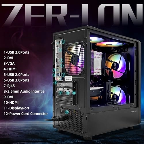 Gaming PC Desktop - Core I7 16GB 512GB