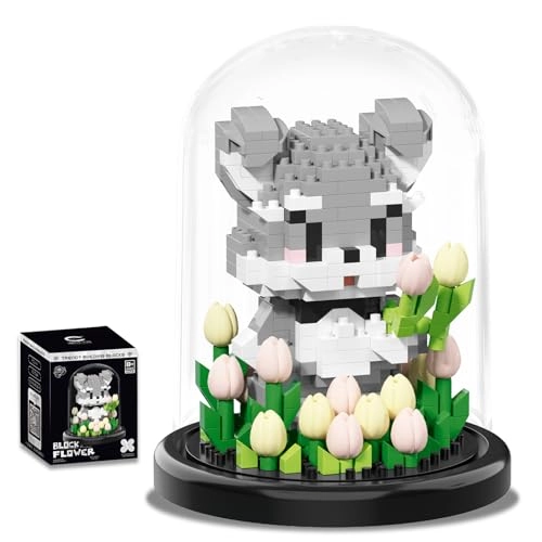 Artificial Flower Animal Building Set - Tulip Dog 446 pcs