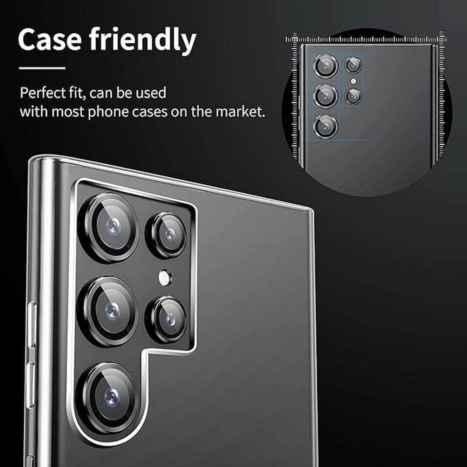 Clear Tempered Glass Camera Lens Protector for Samsung Galaxy S25 Ultra
