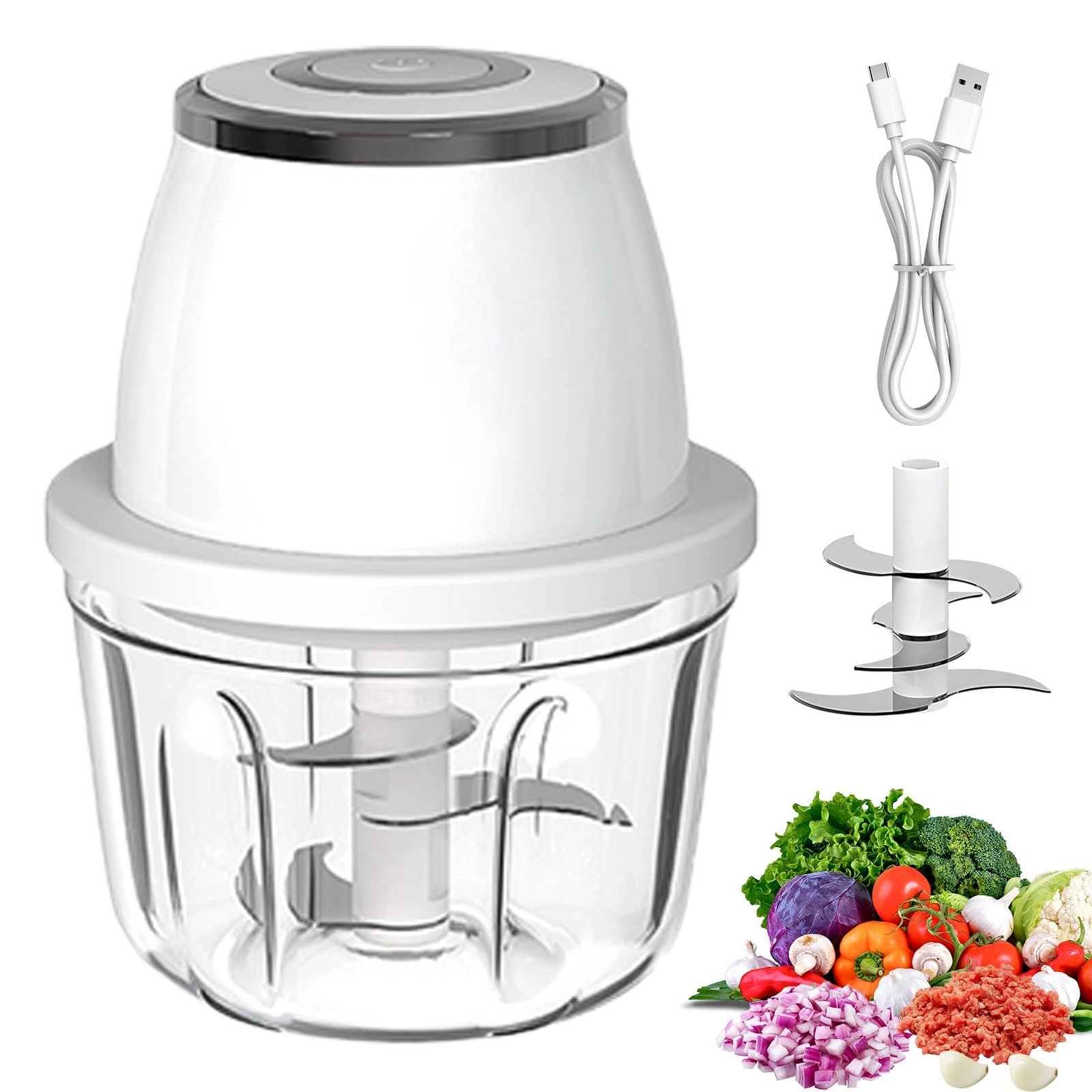 AXVRAV Mini Onion Chopper - 350 ml Battery Powered