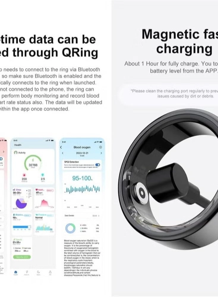 Smart Ring - Heart Rate Waterproof Black #11