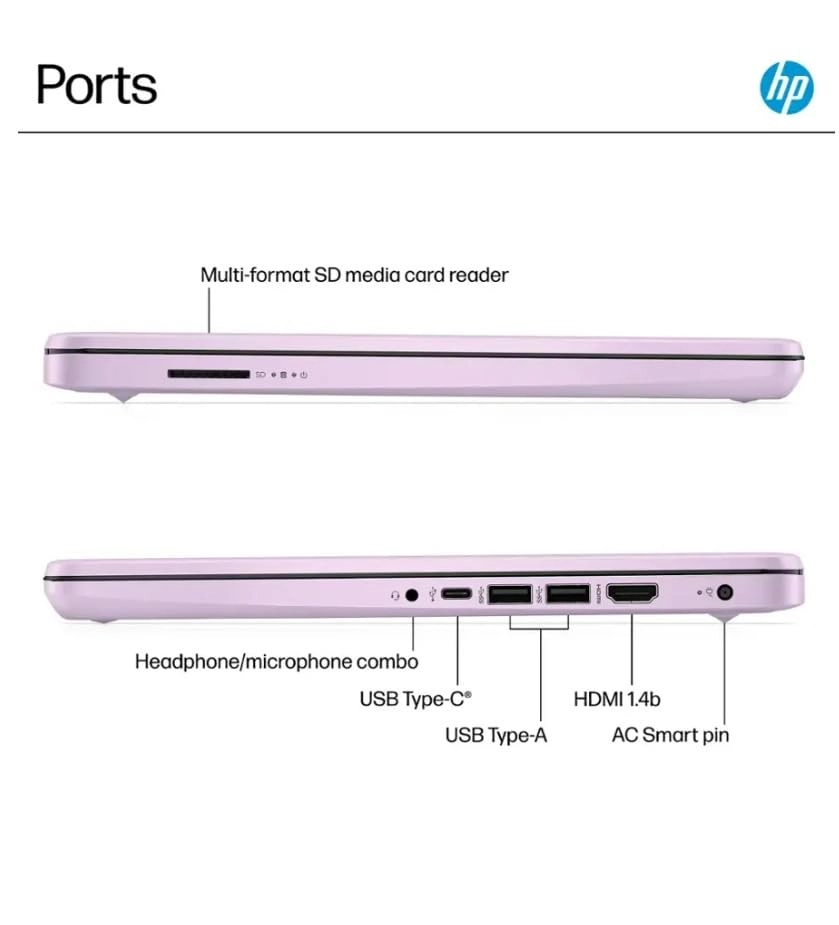 14 Laptop Computer Laptop 14-dq6011dx - 14'' N150 16GB DDR4 128GB UFS + 256GB MSD Card