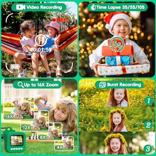 Kids Camera Instant Print - 2.4'' 1080P 32GB