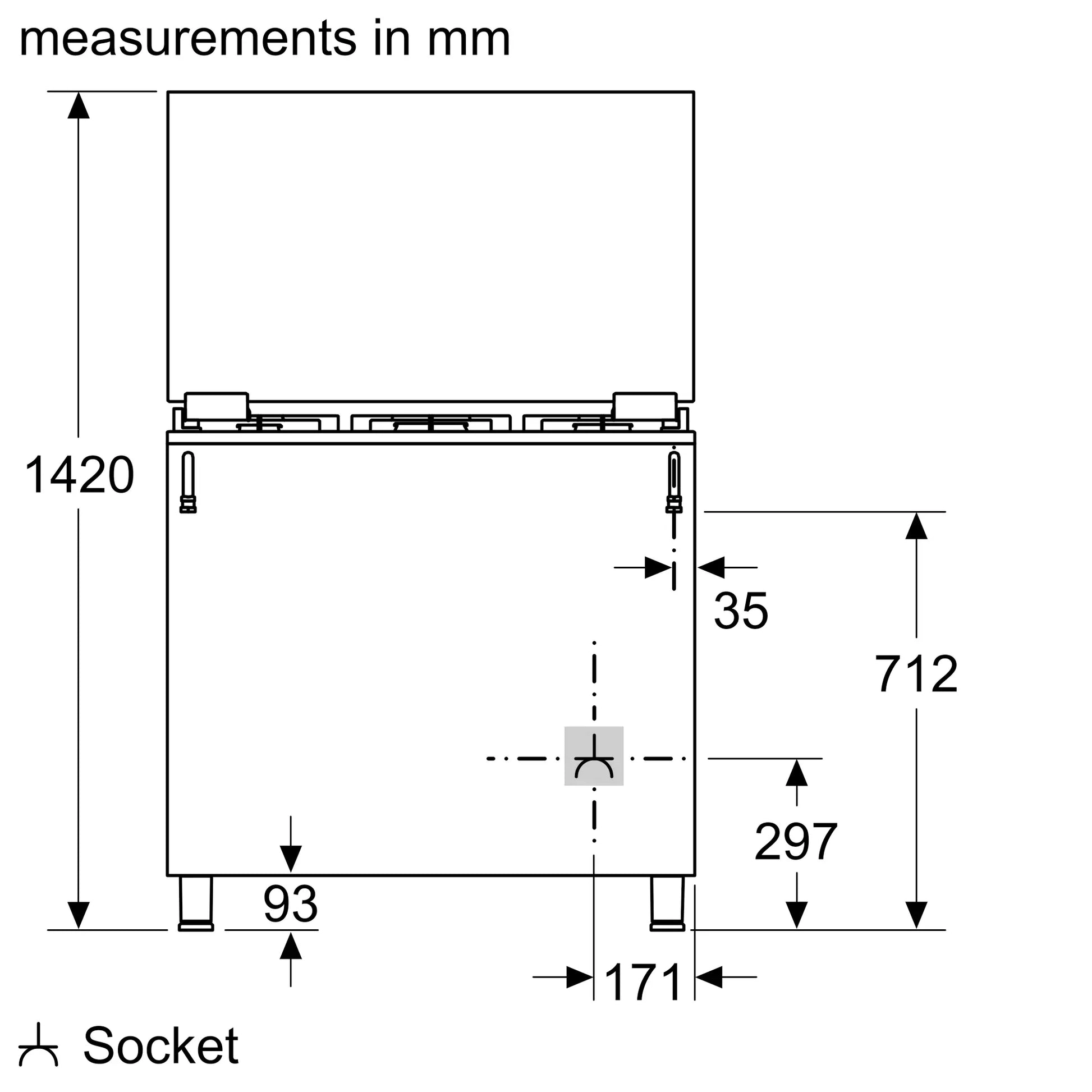 Series 2 HGV1D8W50M GAS Cooker