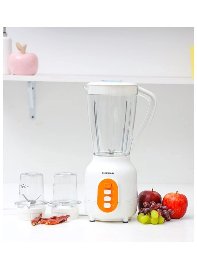 OMSB7005 - Stainless steel blades Transparent unbreakable PC jars 2 speed with pulse