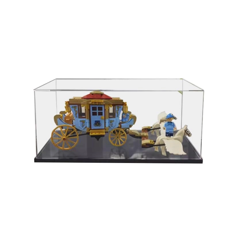 HCAEIOFJ Acrylic Display Case - Compatible with 75958 Transparent Black Bottom