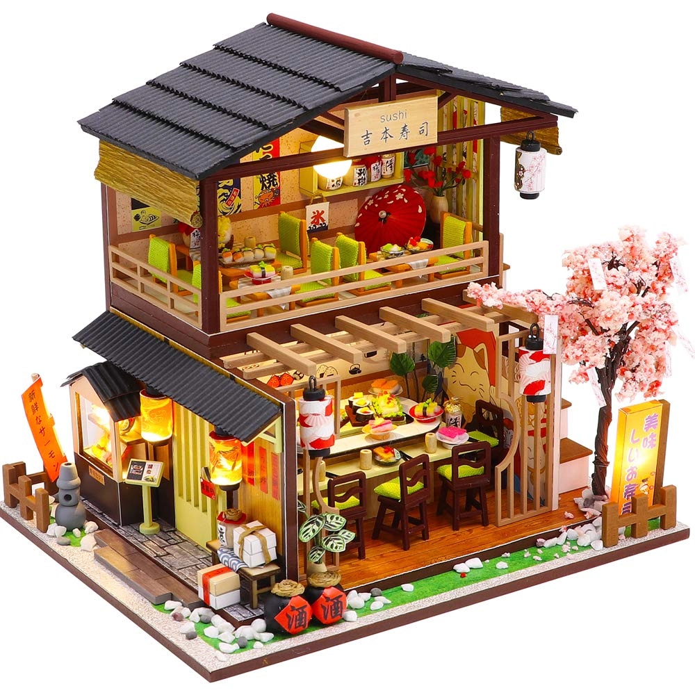 DIY Miniature Dollhouse Kit - 3D Wooden LED Light