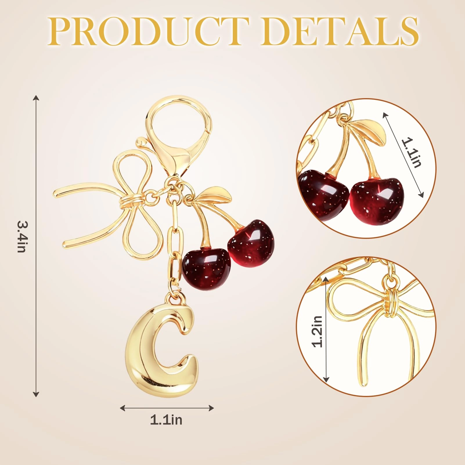 Initial P Keychain - Letter