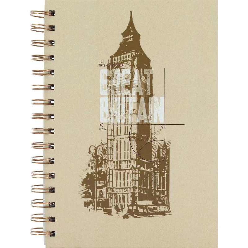 Notebook 19 X 26 cm Spiral - Grid 100 Sheets