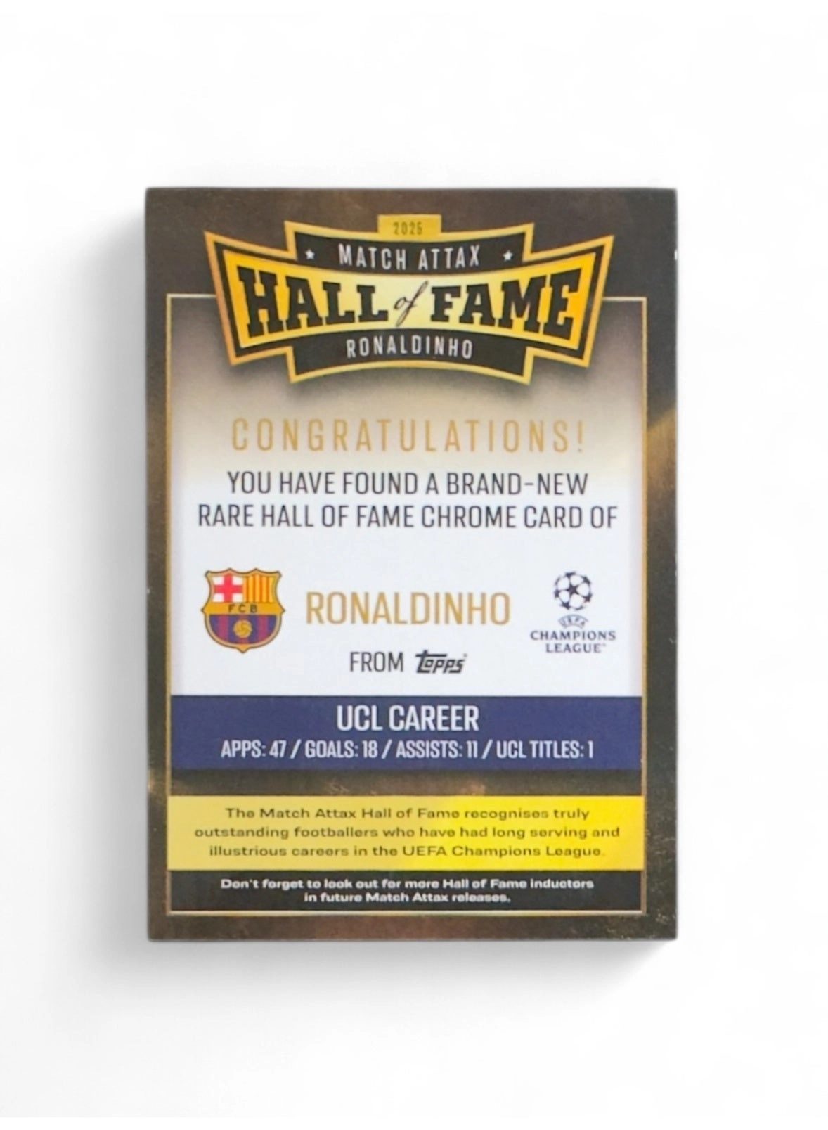 Ronaldinho Hall of Fame + Match Attax Bonus Cards - 51pcs