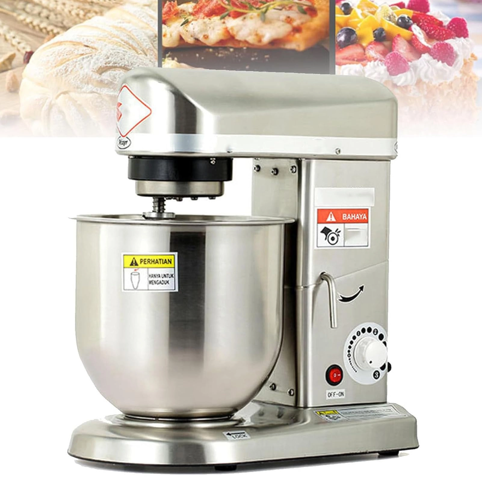 Professional Stand Mixer - 7L 350W/500W/500W
