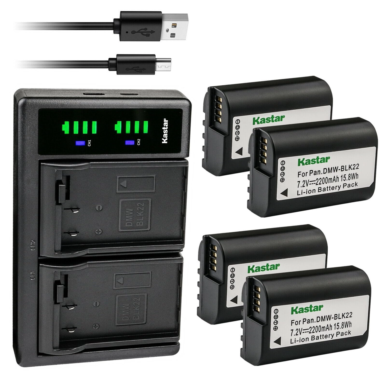 Kastar DMW-BLK22 - 2200mAh + LTD2