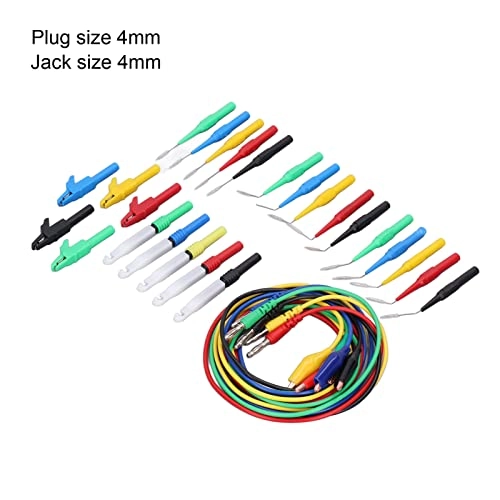 Banana Plug Test Leads Kit - 15 Pieces 90°/135°/180° 4mm