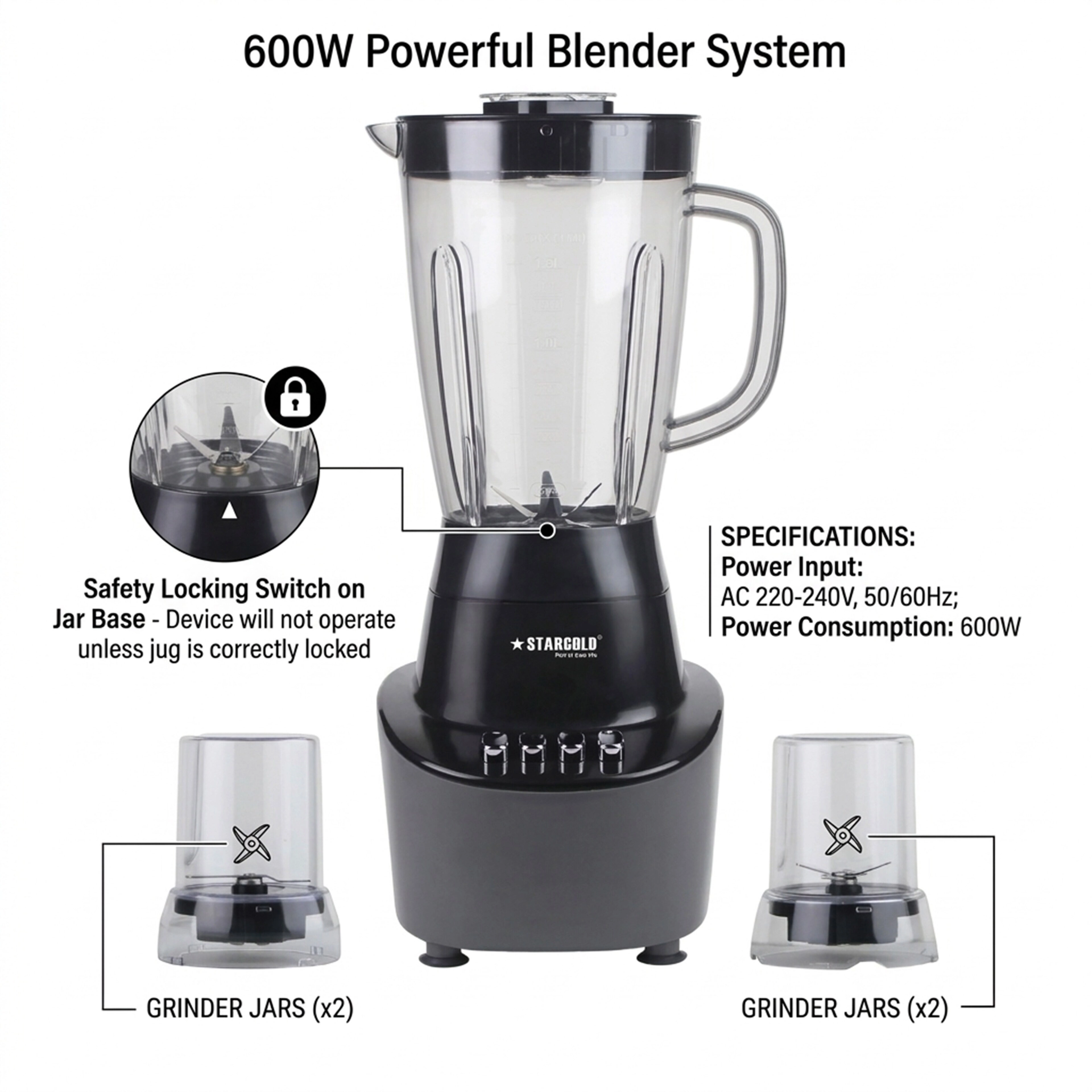 Juicer Blender - 600W
