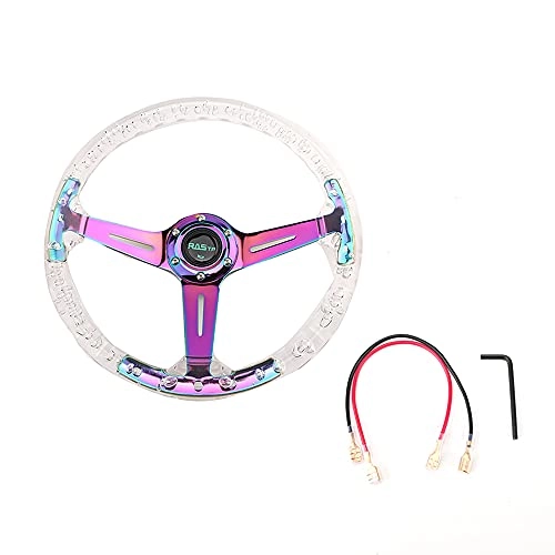 RASTP Acrylic Steering Wheel Racing Wheel & Pedals