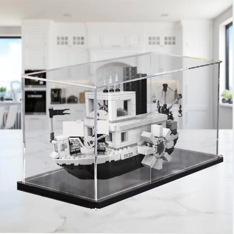 Clear Acrylic Display Case (21317) - Black Bottom Acrylic