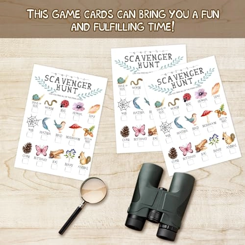 Beach Scavenger Hunt Cards - 15 years and up 30 Pcs