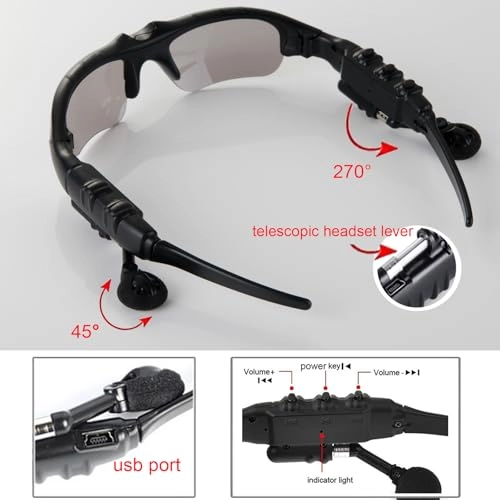 Smart Glasses - Wireless Sunglasses Wireless Headphones Hands-Free Calling