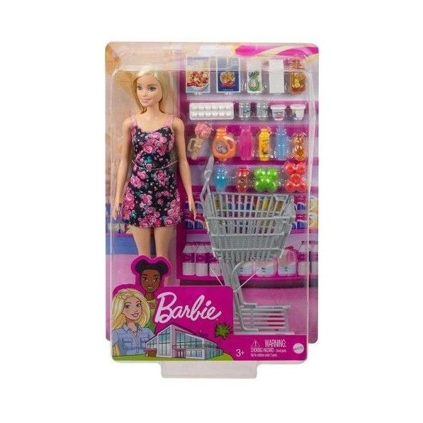 Barbie Shopper Doll - 20 themed pieces Multicolor