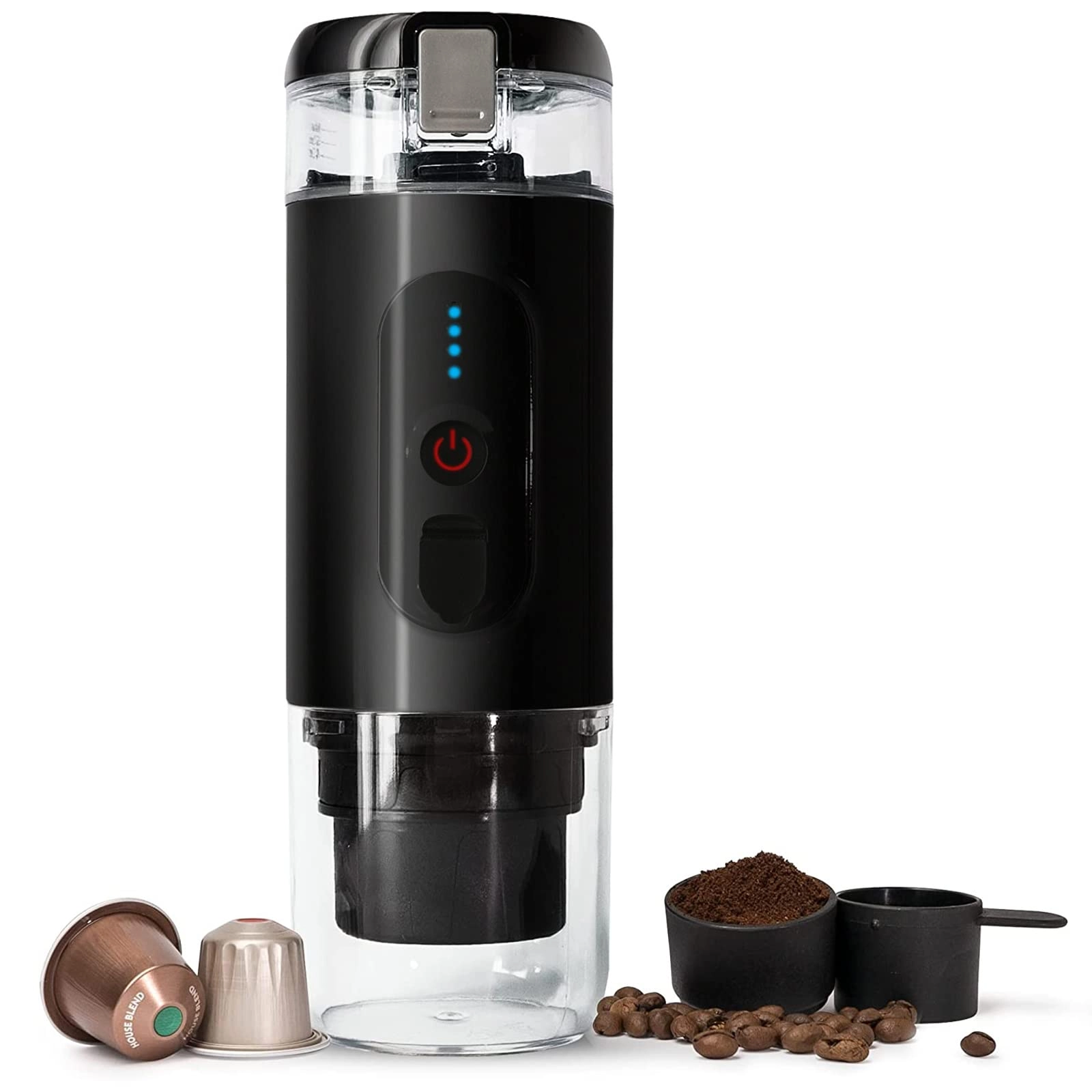 Sanpyl Portable Espresso Machine - 60 Milliliters Compatible with Ground and NS Capsules