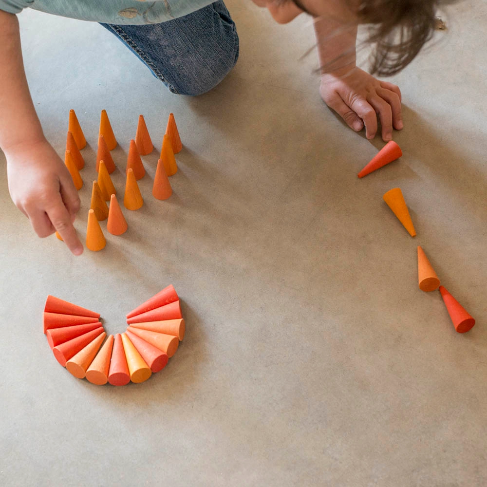 Mandala Orange Cone - Suitable for 3 years and above 36 pieces