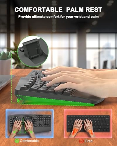 Ergonomic Wireless Keyboard - Wireless