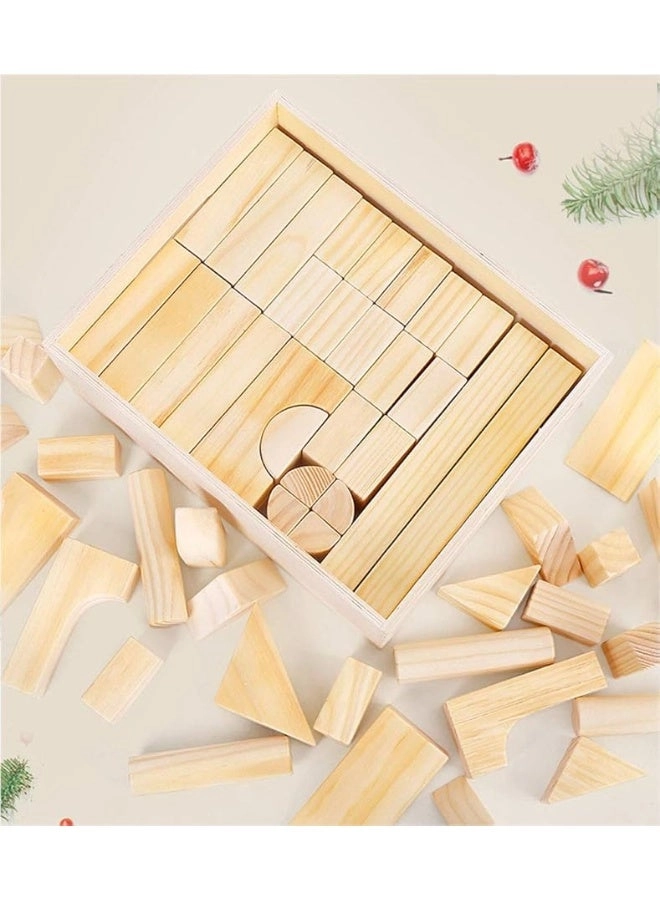 Wooden Blocks - 64 pcs