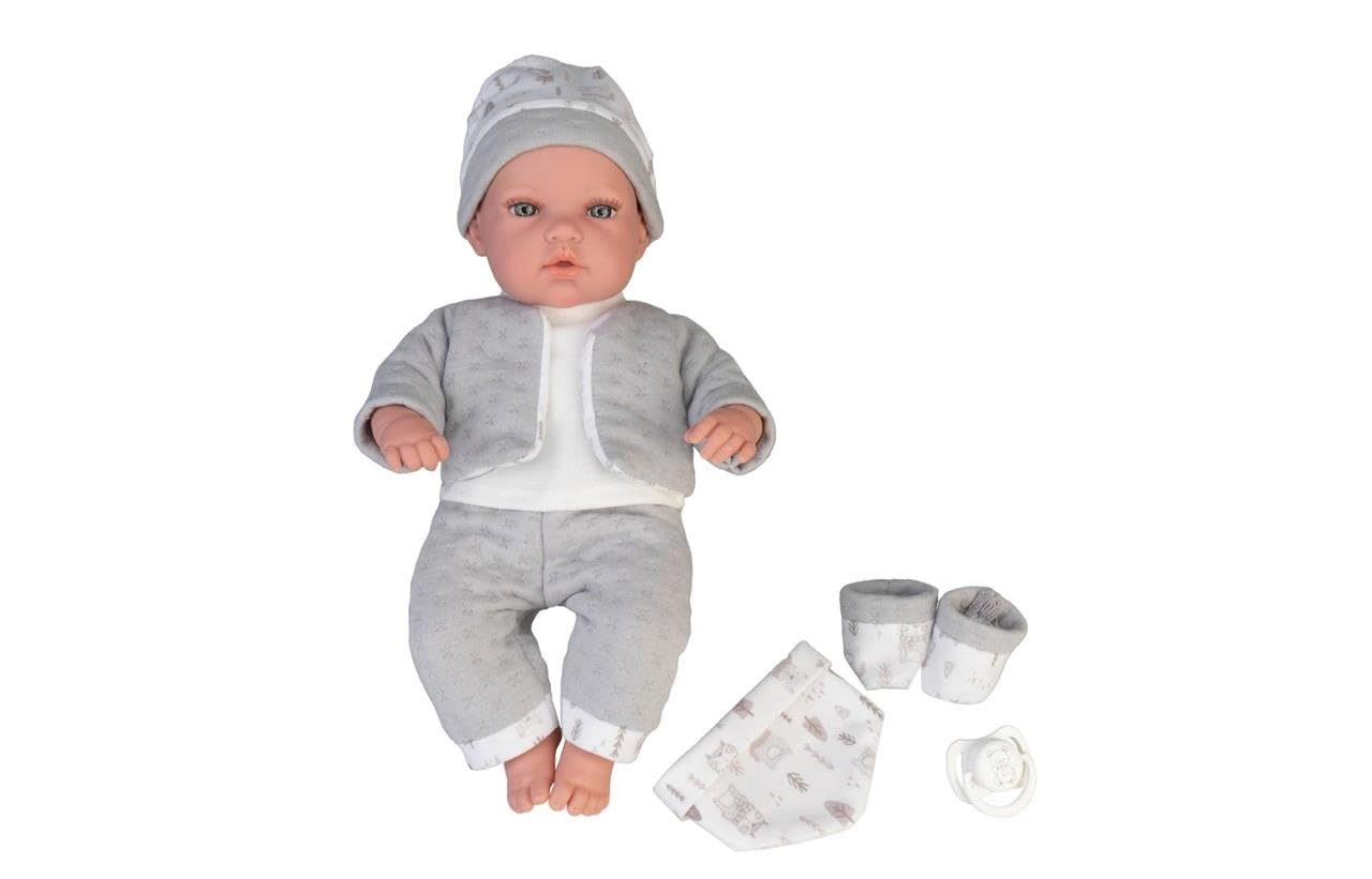 Famosa Elegance Baby Girl - 33 cm Grey Hard Body Ages 2+