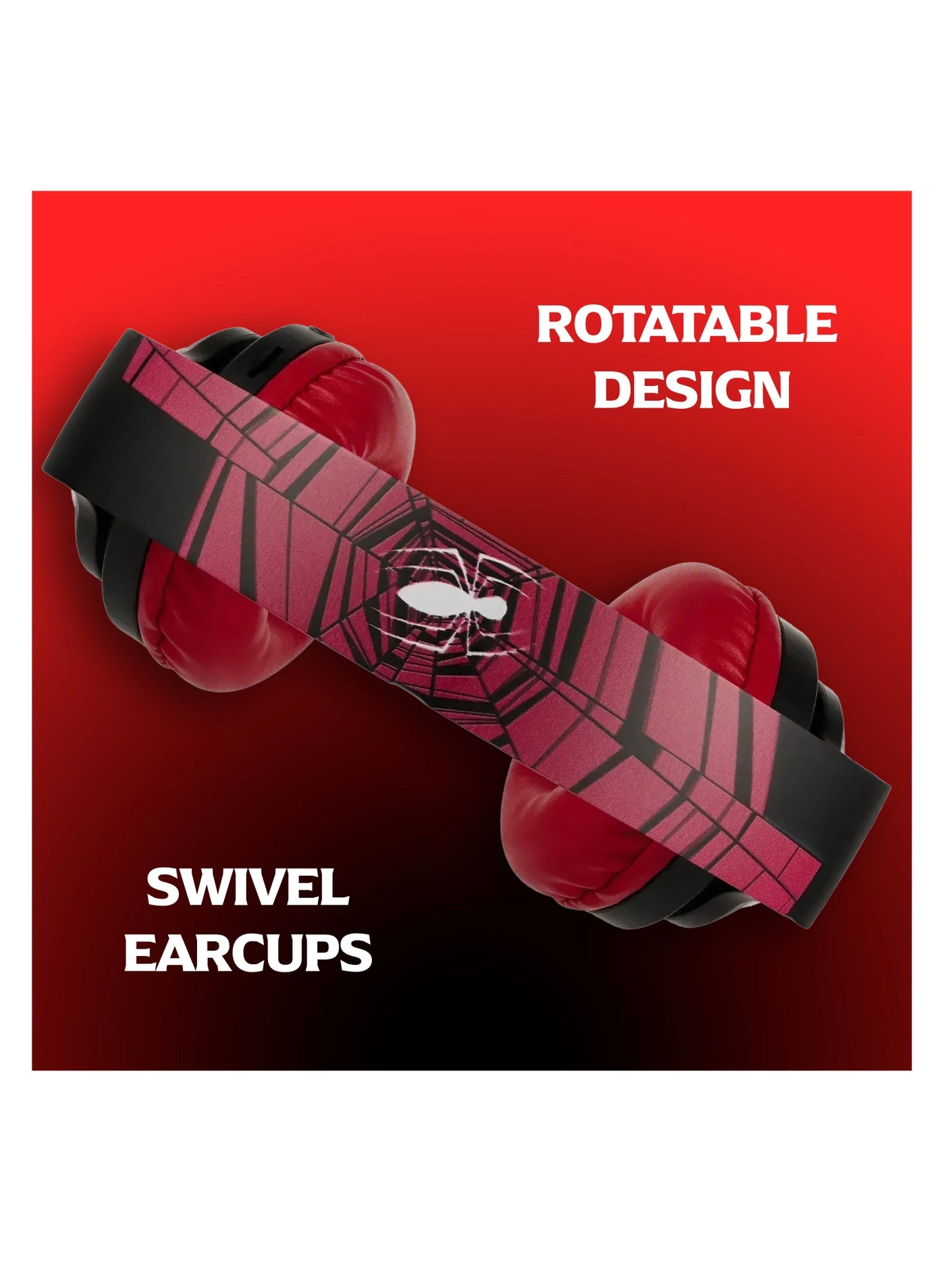 Spiderman Kids Headphones - Bluetooth Built-in Mic 12 Hours