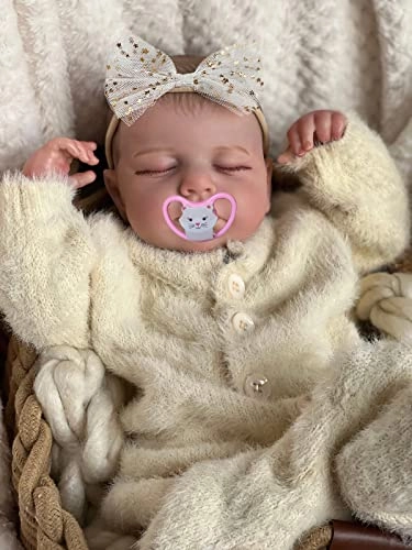 Reborn Baby Doll - 24 Inch Hand-Rooted Hair Ages 3+