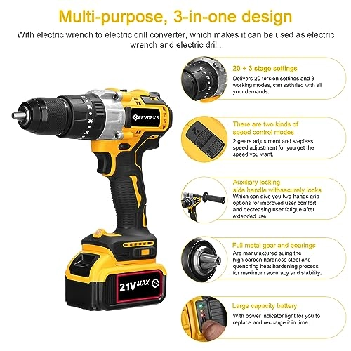 Electric Drill - 21V 1300mAh