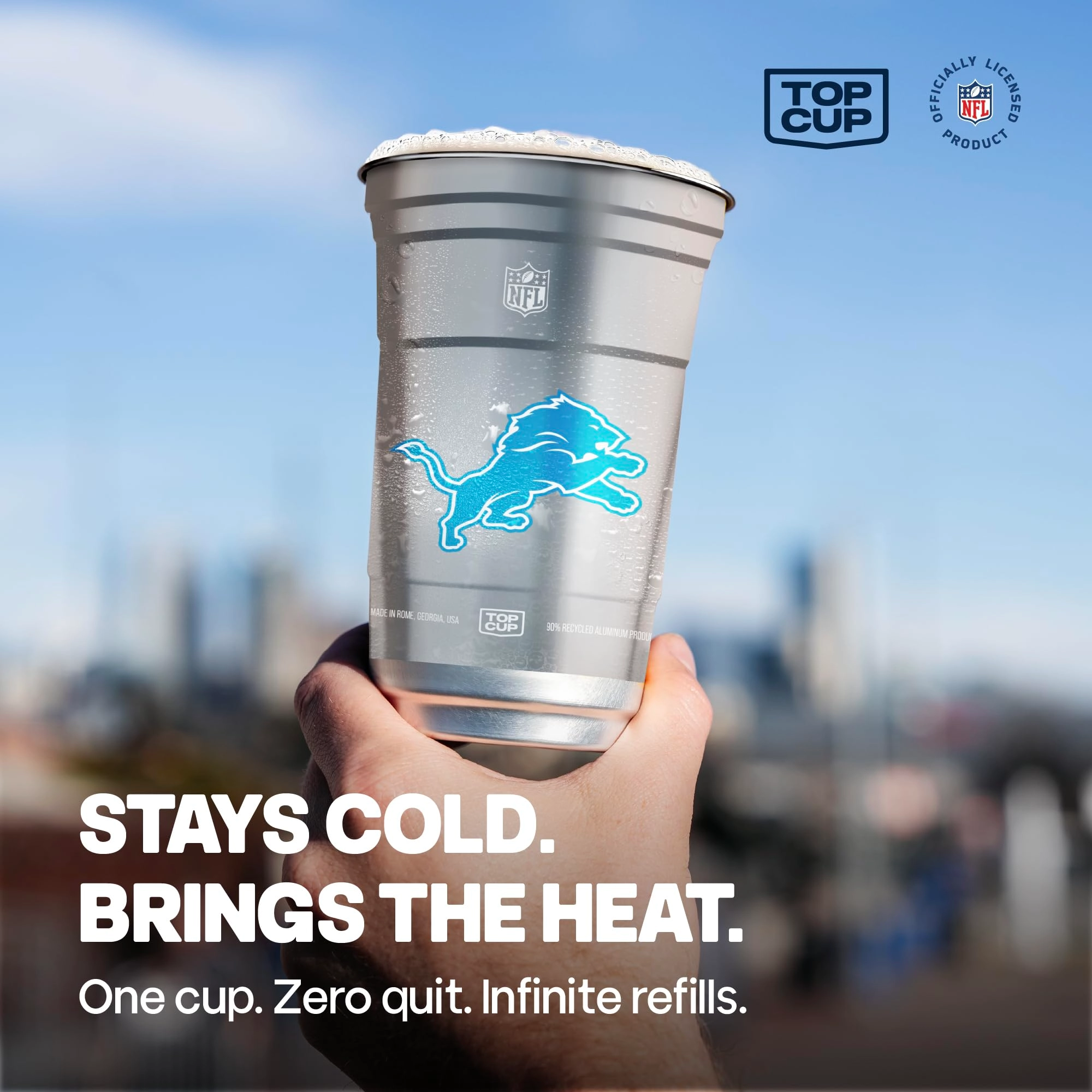 Detroit Lions Aluminum Cup - 20 pcs