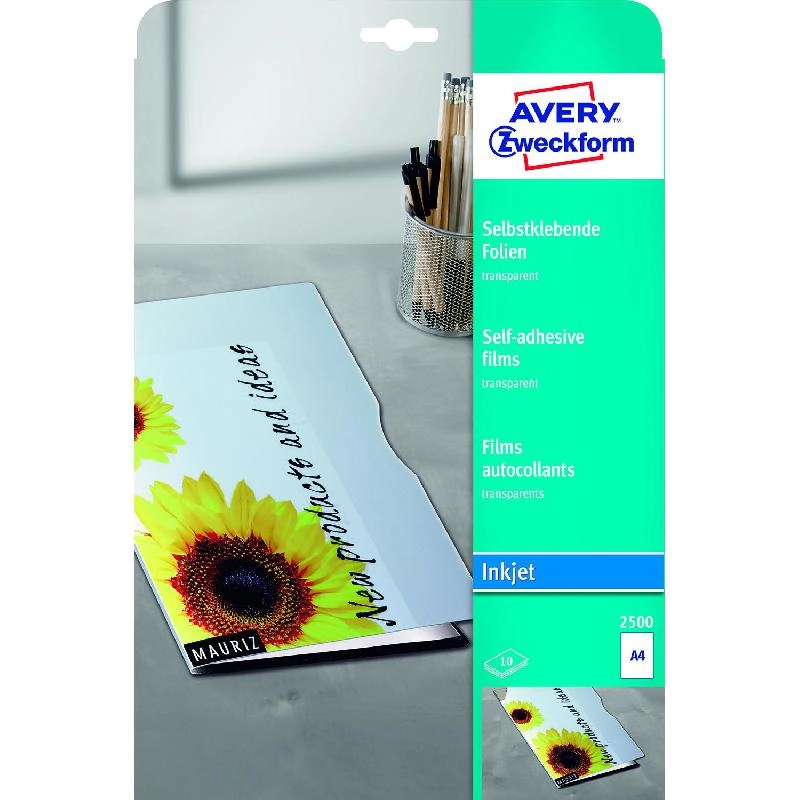 Avery Zweckform Self-adhesive Films - 10 Labels/Pack A4