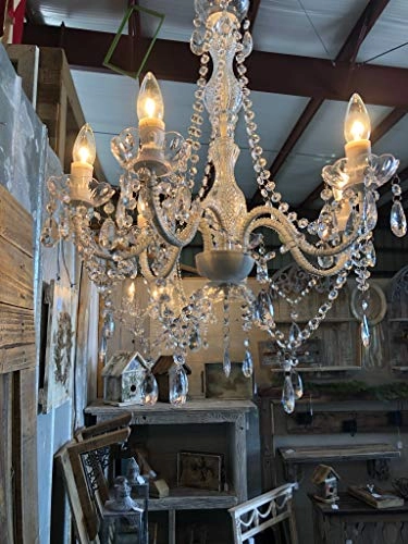 Plug-in 6 Light Hanging Swag Chandelier - H26"xW12" E12