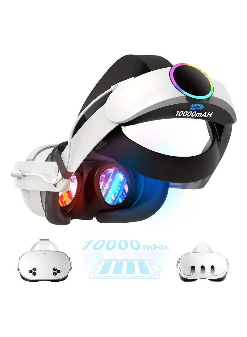 Generic Head Strap for Oculus Quest 3 - 10000mAh Charging Function Adjustable Headband
