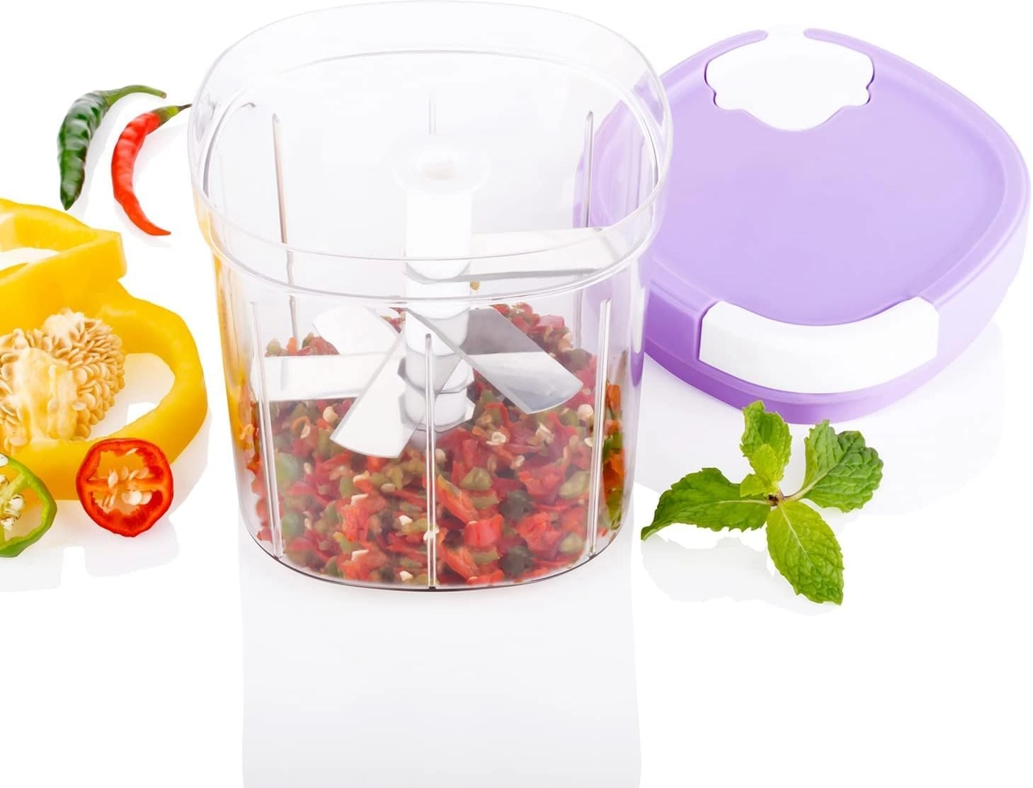 AARNAV Manual Pull String Chopper - 500ml 3 Blades