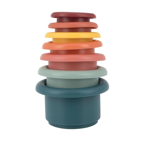 Nuby Stacking Soft Silicone Cups - Seven Piece