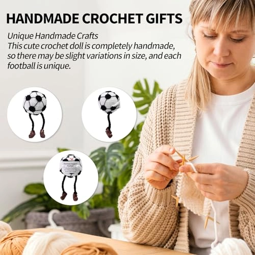 Positive Football Crochet Doll 14 cm