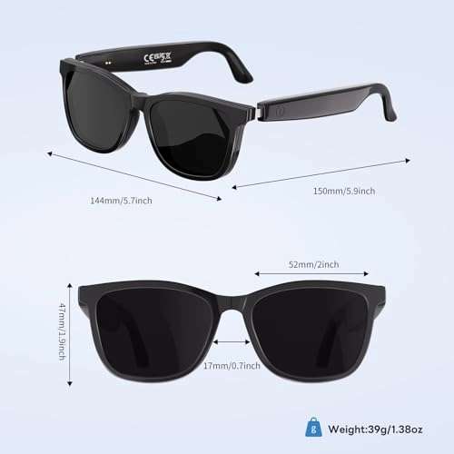 AI Smart Glasses - 116 Languages Bluetooth 5.4 UV400