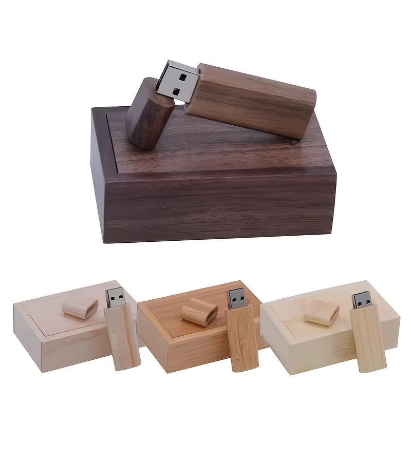 Generic Classic Walnut Wood USB Flash Drive - USB 2.0 8GB