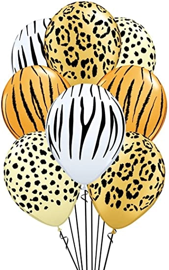 Party Time Trading LLC Jungle Theme Latex Balloons - 10 Pcs Party
